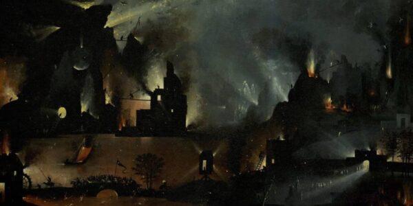 Detall d'El jardí de les delícies de Hieronymus Bosch.