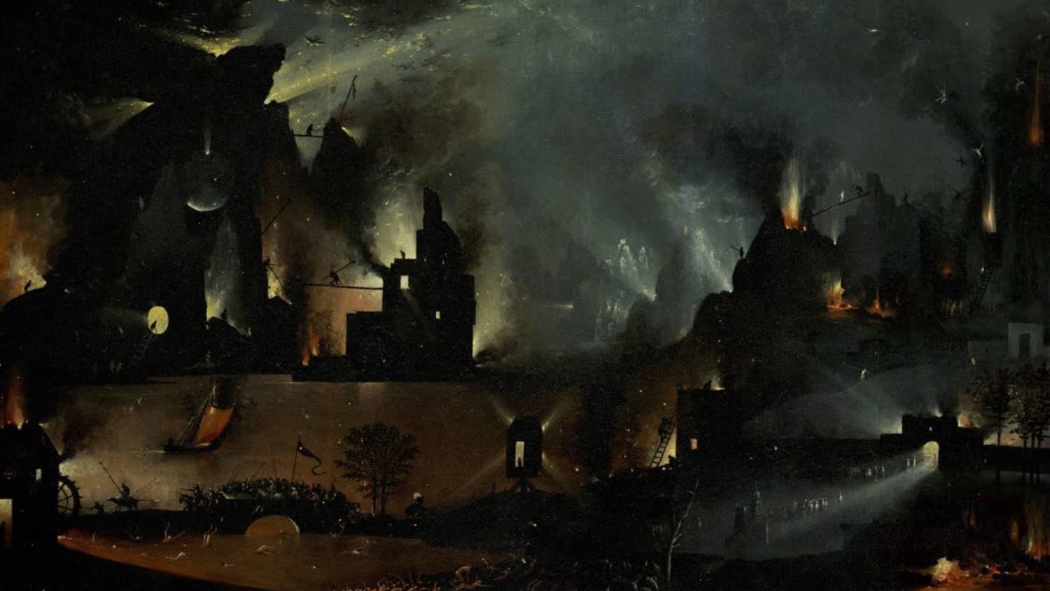 Detall d'El jardí de les delícies de Hieronymus Bosch.