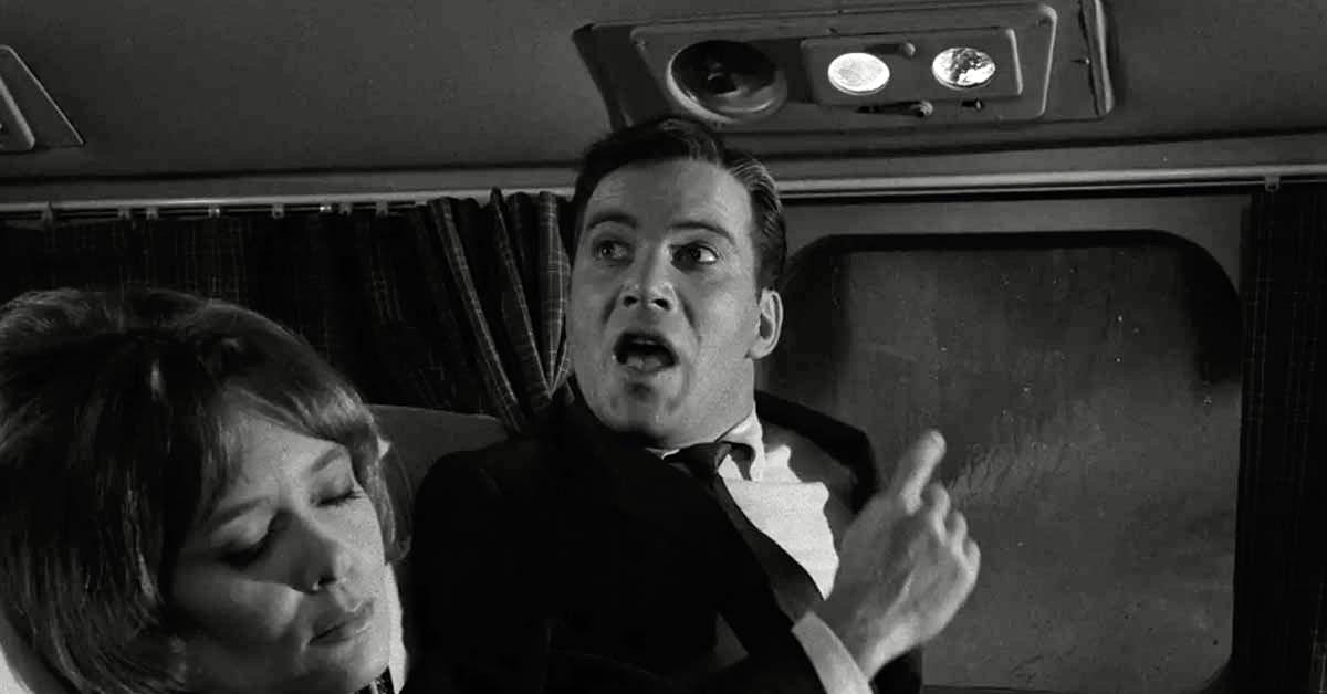 William Shatner al mític capítol Nightmare at 20,000 Feet (1963).